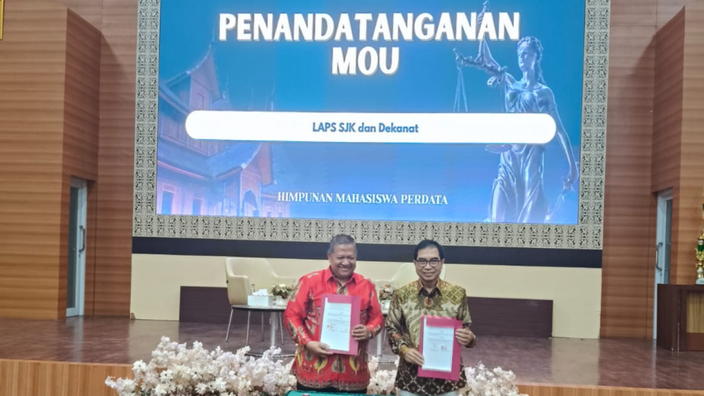 LAPS SJK dan FH UNAND Perkuat Komitmen Kerja Sama Tridharma Perguruan Tinggi dan Alternatif Penyelesaian Sengketa